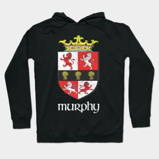 Murphy / Faded Style Family Crest Coat Of Arms Design Hoodie